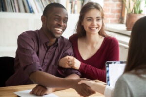 Mix Racial Smiling Couple